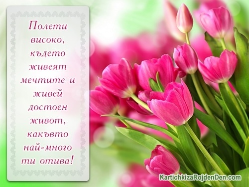 Полети високо, където живеят мечтите и живей достоен живот, какъвто най-много ти отива